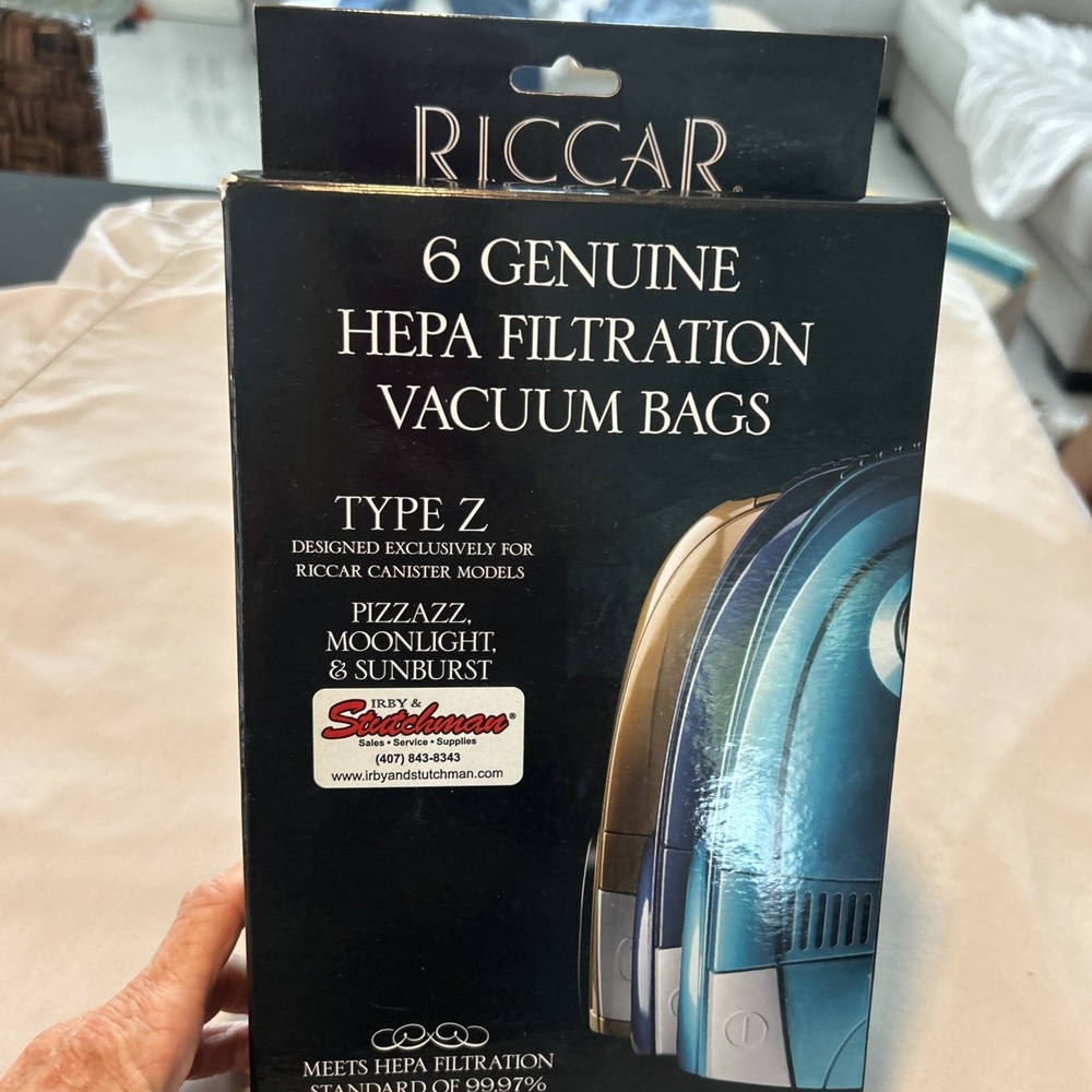 Ricccar Six Genuine Hepa Filtration Vacuum Bags Type Z New Inbox